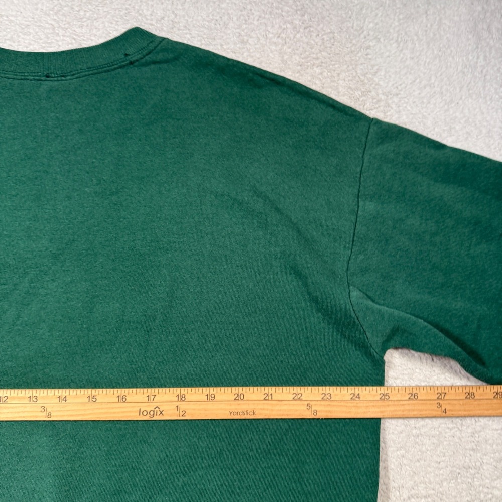 Vintage Wolf Dreamcatcher Sweatshirt Mens XL Green 90s Graphic Boxy Fit Pullover - Picture 5 of 5